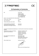 Izjava o skladnosti ventilator z gretjem TFH 19 E (INT)