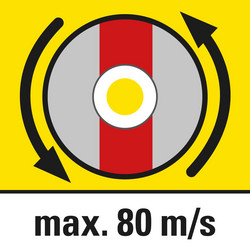 Obodna hitrost maks. 80 m/s