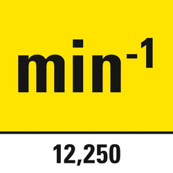 Število vrtljajev 12.250 min-1
